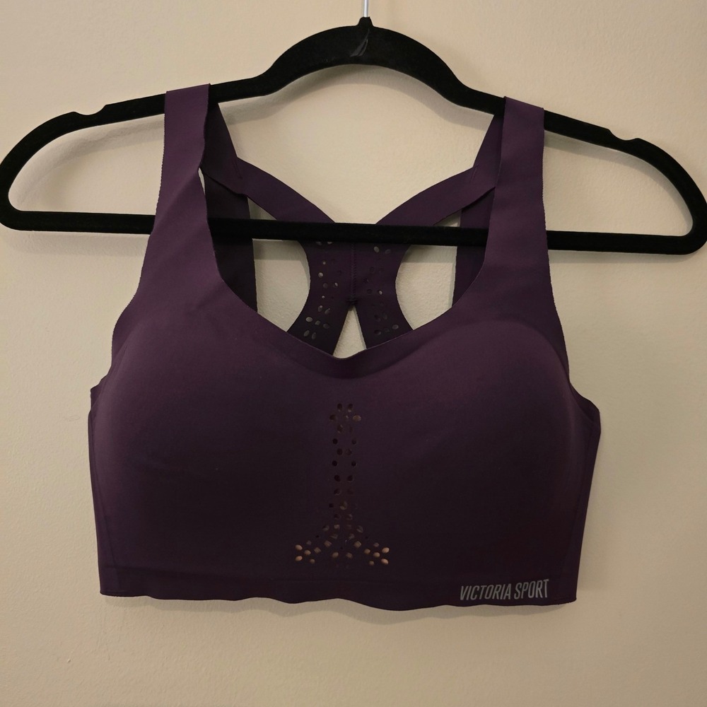 Victoria Sport Angel Max 32D Sports Bra Purple High Impact Activewear Racerback